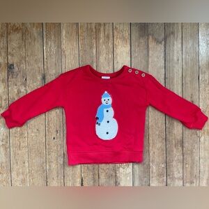 Hanna Andersson Cotton Snowman Sweatshirt 18-24mo